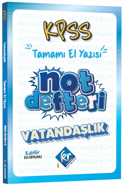 KPSS Vatandaşlık Konu Anlatımlı Not Defteri KR Akademi Yayınları