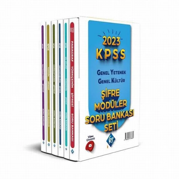 2023 KPSS Genel Yetenek Genel Kültür Şifre Modüler Soru Bankası Seti Video Çözümlü KR Akademi Yayınları