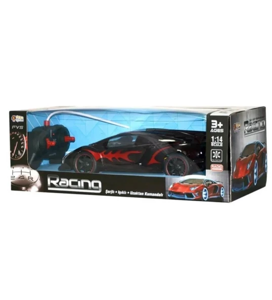 Şarjlı, Işıklı Kumandalı Spor Lamborghini, Farları Yanan Spor Araba 1:14 - 7
