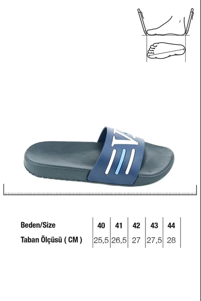Gezer Yazlık Erkek Islak Zemine Uygun Eva Terlik Lacivert - 5