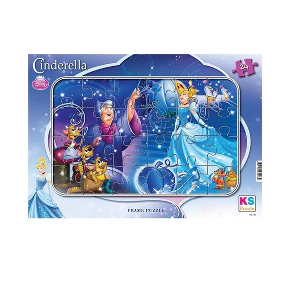 Cinderella Çerçeveli Puzzle 24 Parça