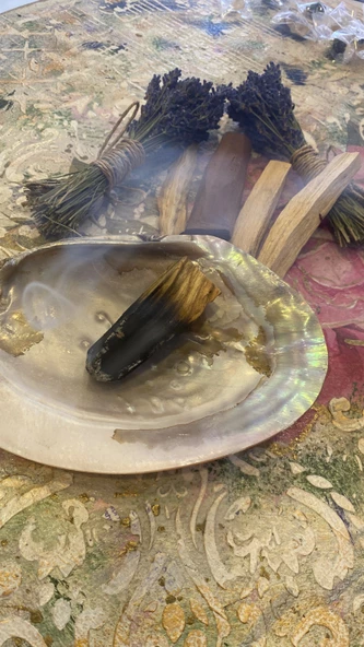 Pala Santo Doğal Tütsülük İstiridye Midye Kabuğu - Resim 5