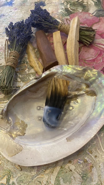 Pala Santo Doğal Tütsülük İstiridye Midye Kabuğu - Resim 7