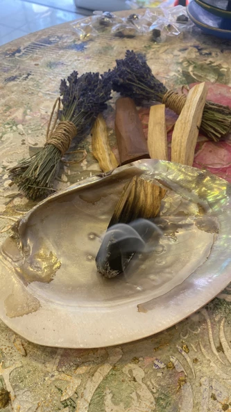 Pala Santo Doğal Tütsülük İstiridye Midye Kabuğu - Resim 2