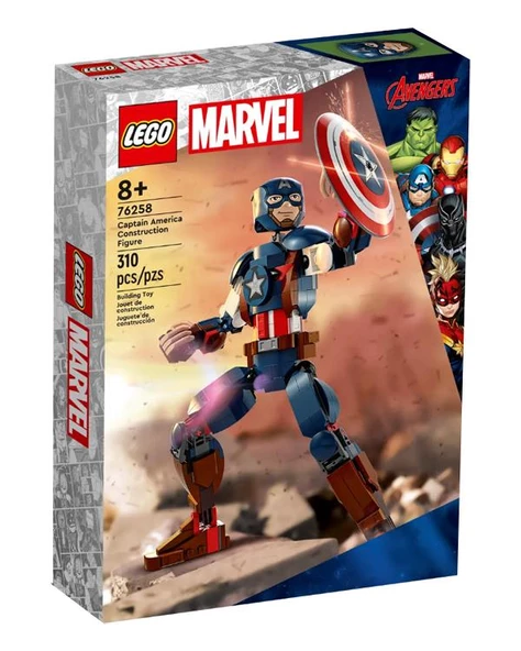 Lego Marvel Kaptan Amerika Yapım Figürü 76258
