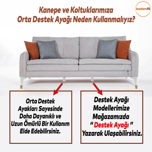 Elista 6'lı Set Mobilya Tv Ünitesi Yükseltici M8 Civatalı Destek Ayağı Ayakları 15 Cm Beyaz Altın - 7