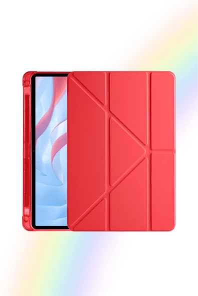 Galaxy Tab A9 8.7 İnç 2023 Uyumlu Fuchsia Kalem Bölmeli Akıllı Tablet Kılıfı - 7