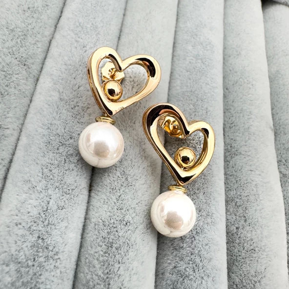 İnci Kalp Küpe - 7