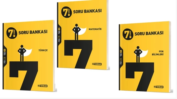Hız Yayınları 7. Sınıf Türkçe - Matematik - Fen Bilimleri Soru Bankaları ( 3 Kitap )