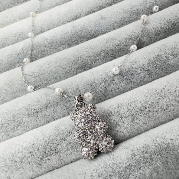 İncili Ayıcık Kolye