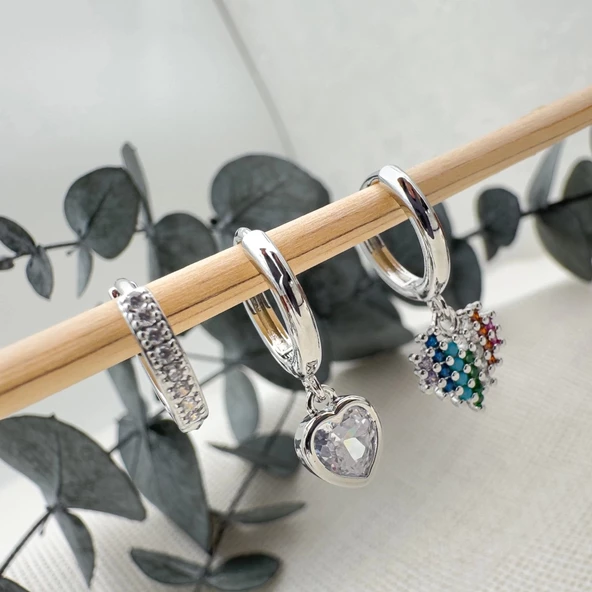 3 lü Kalp Kolye - 6