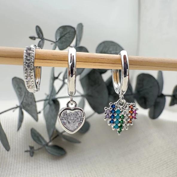 3 lü Kalp Kolye - 5