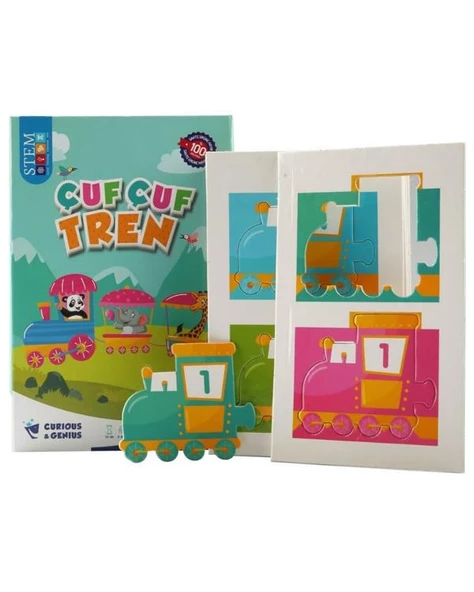 Curious Genius Çuf Çuf Tren Eğitici Kutu Oyunu - 2