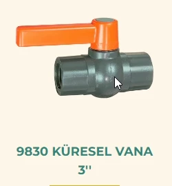 PVC Küresel Vana 3 Parmak