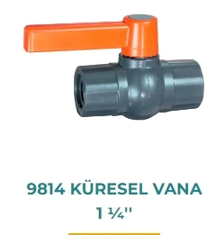 PVC Küresel Vana 1 - 1/4