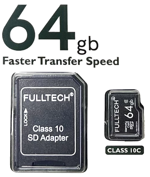 FullTech 64GB Hafıza Kartı Class 10  V1 U1 HD 4K Video Kayıt