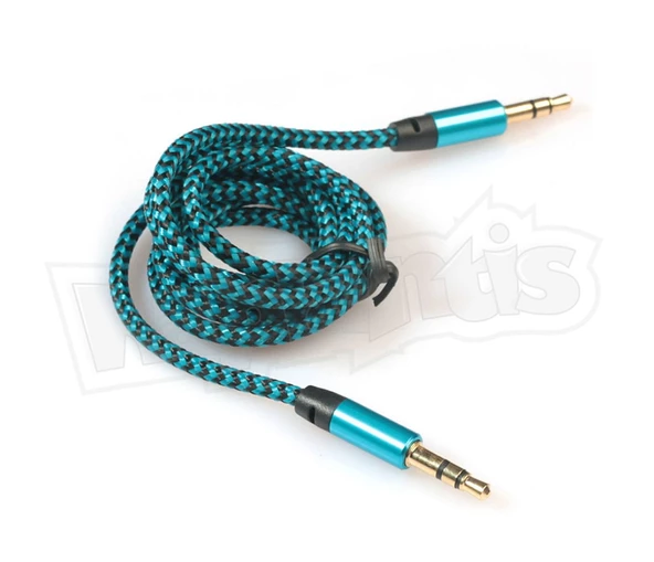 Diwu AUX Stereo 3.5mm Data Ses Örgü Kablo Mavi - 2