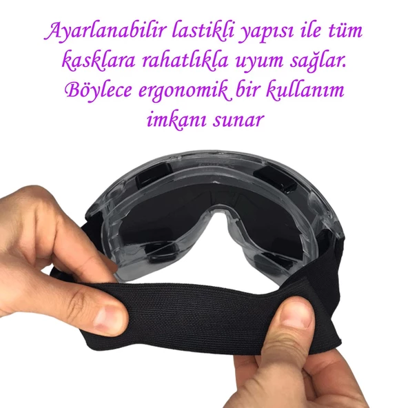 Kayak Gözlüğü Aynalı Gökkuşağı Ventilli Güneş Kar Koruyucu Gözlük UV Korumalı Snowboard Glasses Gözlük - 4