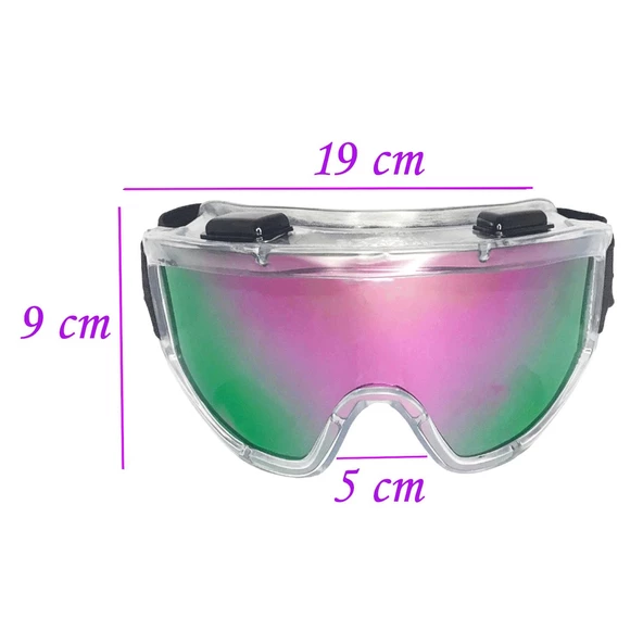 Kayak Gözlüğü Aynalı Gökkuşağı Ventilli Güneş Kar Koruyucu Gözlük UV Korumalı Snowboard Glasses Gözlük - 2