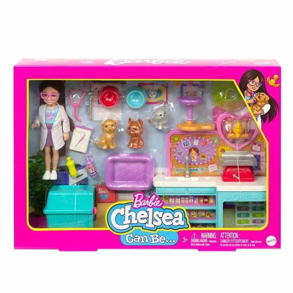 Barbie Chelsea Meslekleri Öğreniyor Veteriner Oyun Seti