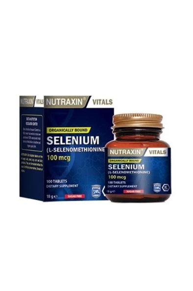 Nutraxin Selenium 100 mcg 100 Tablet - Selenyum Takviyesi ürün görseli 1