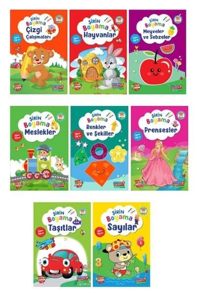 Şirin Boyama Serisi 8 Çeşit (160 Kitap) - 1