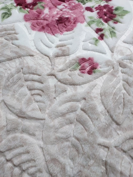 Merinos Fashion Çift Kişilik Vizon Battaniye (200x240)-Rose Bej - 2