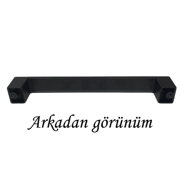 Bihter Düz Kulp 128 mm Siyah Mutfak Kulpu Çekmece Dolap Kapak Kulbu Metal  Mobilya Dolabı Kulpları - 4