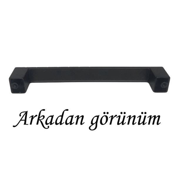 8 Adet Bihter Desenli Kulp 128 mm Siyah Mutfak Kulpu Çekmece Dolap Kapak Kulbu Metal  Mobilya Dolabı - 4