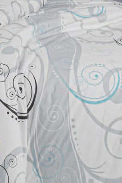 %100 Pamuklu Tek Kişilik Desenli Ranforce Kumaş Nevresim Seti - 160x220 cm - - 5