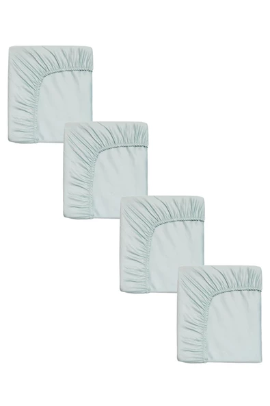 4 Adet Pamuklu ve Lastikli 60 x 120 x 15 cm Penye Bebek Çarşaf - 12