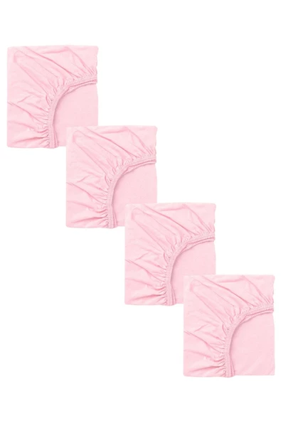 4 Adet Pamuklu ve Lastikli 60 x 120 x 15 cm Penye Bebek Çarşaf - 9