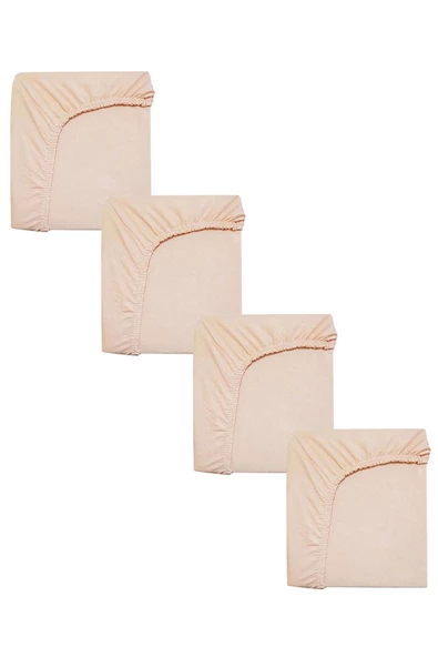 4 Adet Pamuklu ve Lastikli 60 x 120 x 15 cm Penye Bebek Çarşaf - 11