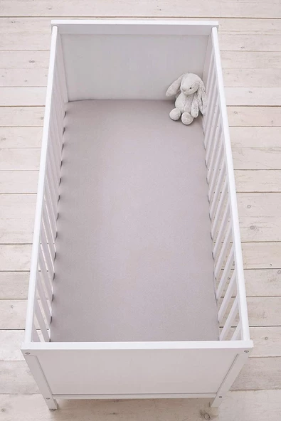 60 x120 + 15 cm Pamuklu ve Lastikli Fittet Penye Bebek Çarşafı - 11