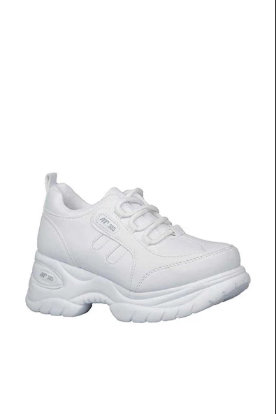 M.P 305 Beyaz Orijinal Ürün Kalın Taban Kadın Yürüyüş Ayakkabısı - Resim 4