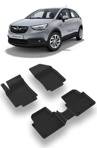 Sahler Opel Crossland X 2017+  4.5D Havuzlu Paspas Siyah