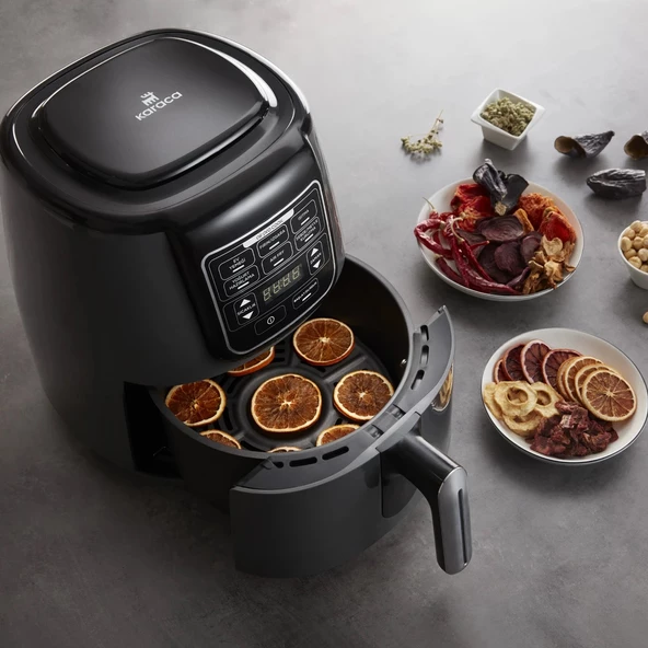 Karaca Air Pro Cook XL 2 in 1 Konuşan Airfryer Space Gray 4 Kişilik - 10