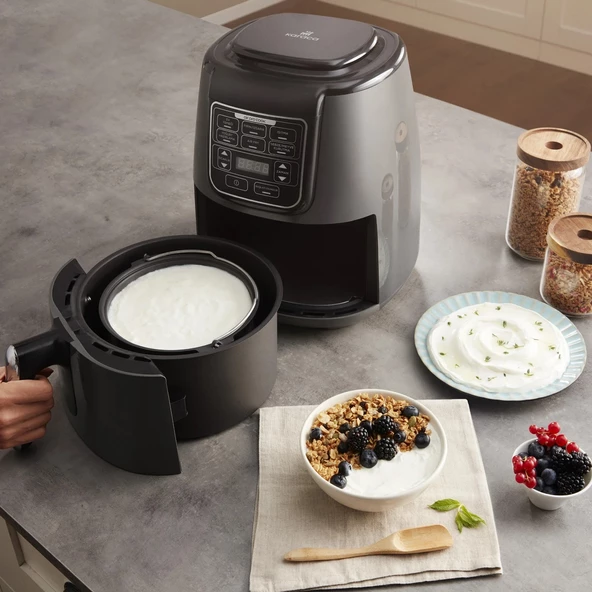 Karaca Air Pro Cook XL 2 in 1 Konuşan Airfryer Space Gray 4 Kişilik - 8