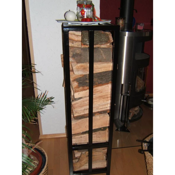 Şömine Odunluğu Odun İstifleme Rafı Metal Odunluk - 5