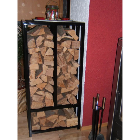 Şömine Odunluğu Odun İstifleme Rafı Metal Odunluk - 4