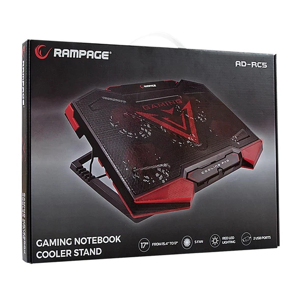 Addison Rampage AD-RC5 Siyah 5 Fan 2 Usb Notebook Sogutucu Stand - 30450 - 2