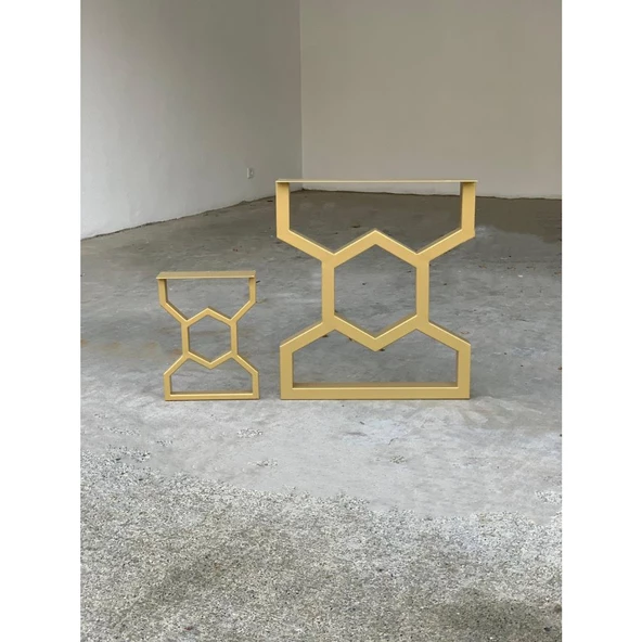 Gold Metal Mobilya Ayakları Dekoratif Tasarım Masa Ayağı - 7