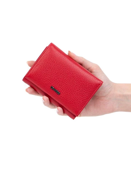 Grande Hakiki Deri Kadın Cüzdan Kırmızı 2632 - Resim 5