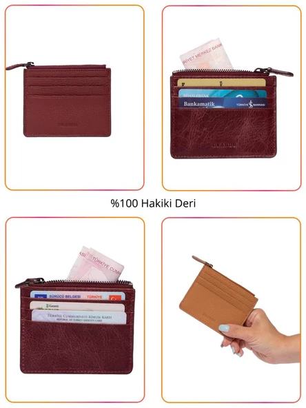 Grande Hakiki Deri Erkek Cüzdan Taba 820 - Resim 2