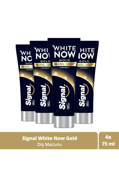 Signal White Now Gold Diş Macunu 75 ml 4 Adet