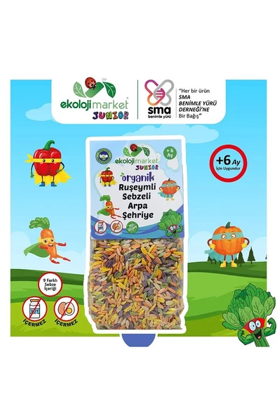 Organik Ruşeymli Sebzeli Bebek Makarnası Arpa Şehriye 250 Gr (2 Adet) (Süt Ve Yumurta İçermez) - 2