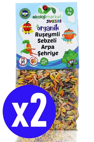 Organik Ruşeymli Sebzeli Bebek Makarnası Arpa Şehriye 250 Gr (2 Adet) ( Süt Ve Yumurta İçermez)