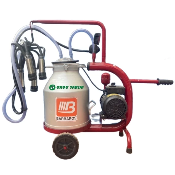 Bartech C30 Yağlı Sistem Tek Sağım 30 lt Alüminyum Güğüm Süt Sağım Makinası - 2