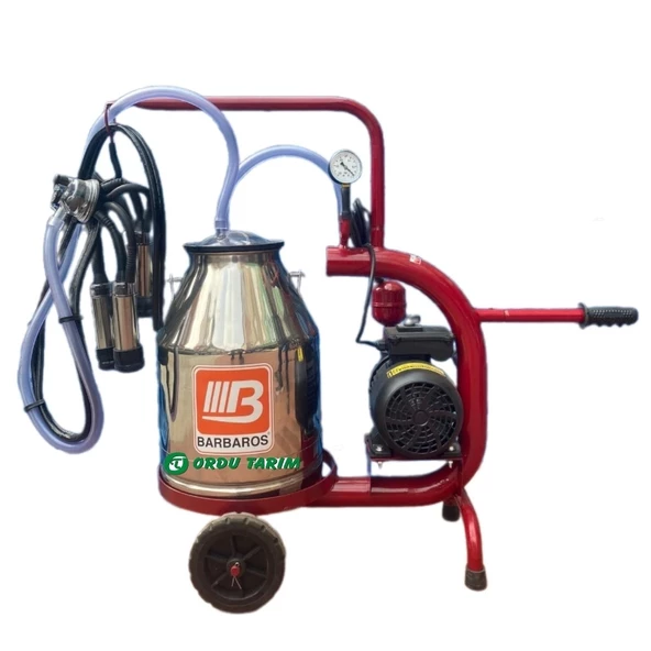 Bartech C30 Kuru Sistem Tek Sağım 30 lt Krom Güğüm Süt Sağım Makinası - 2