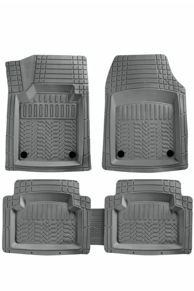 Volkswagen Caddy 2003-2010 Uyumlu Havuzlu Oto Paspas A+ Gri